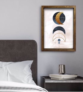 BK Gift Yatak Odası Konseptli Doğal Masif Ahşap Çerçeveli Tablo 45x65cm-65