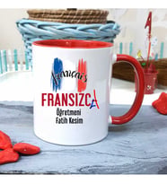 Fransızca Öğretmenine Özel Öğretmenler Günü Hediyesi Kişiye Özel Kupa Bardak