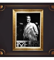 Özel Seri Paspartulu Çerçeveli Atatürk Tablo l8 (Gold)