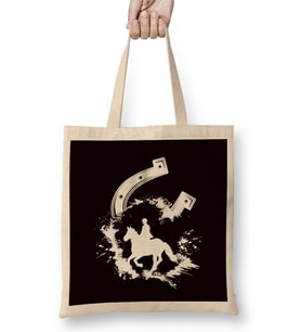 Horseshoe Cowboy Horse Riding Equestrian Sport Dressage Bez Çanta Uzun Saplı