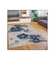 Rovigo Home Dijital Baskı Yıkanabilir Kaymaz Taban Salon Halısı RVG1881-SM227 (Mavi)