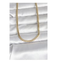 Mey İthalat® CM 14K Gold Renk Yassı Ezme Zincir Model 60 cm Kadın Kolye