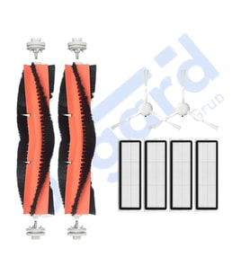 Xiaomi 1C,2C,Mop 2 Uyumlu 2 Ana Fırça 2 Yan Fırça 4 Filtre PKT-iasgf0000029