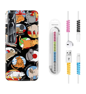 Tecno Spark 6 6 Go 8C 8 Pro 7 7 Pro Kılıf Kablo Koruma Spiral Silikon Miyavlamalar 1793