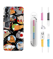 Tecno Spark 6 6 Go 8C 8 Pro 7 7 Pro Kılıf Kablo Koruma Spiral Silikon Miyavlamalar 1793