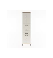 Hyperion Dolap 2 Raflı 4 Çekmeceli 4 Kapaklı 60x44x243 Çam-Aytaşı