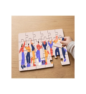 Dans Eden Arkadaşlar Tasarımlı 24 Parça Ahşap Çocuk Puzzle MPK0738