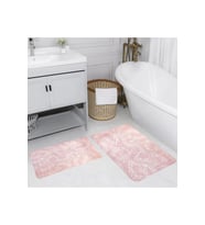 Rovigo Home Dijital Baskılı 2'li Banyo paspas Takımı RVG5204 (Pembe)
