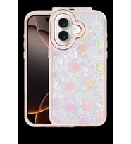 Pilelistore   Apple iPhone 16 Lumi Desenli Kapak - Pembe