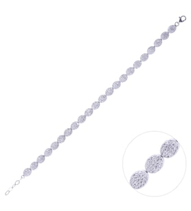 Nusnus Oval Su Yolu 925 Ayar Kadın Gümüş Bileklik 10.2 gr