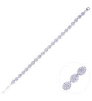 Nusnus Oval Su Yolu 925 Ayar Kadın Gümüş Bileklik 10.2 gr