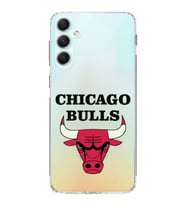 Samsung Galaxy A34 Uyumlu Kamera korumalı Kapak Chicago Bulls Tasarımlı  Şeffaf Kılıf