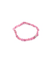 HAKİKİ AMORF KESİM DOĞAL PEMBE TURMALİN TAŞI BİLEKLİK
