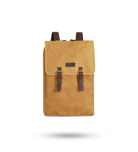 Design 02 15.6 Inch Kanvas - Hakiki Deri Laptop Sırt Çantası