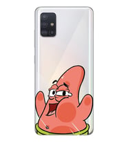 Samsung Galaxy A51 Uyumlu Patrick Star Desenli Şeffaf Telefon Kılıfı