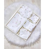 MİLAYS KIZ BEBEK BEYAZ BE HAPPY NAKIŞLI FİSTOLU LÜX 10 LU HASTANE ÇIKIŞI