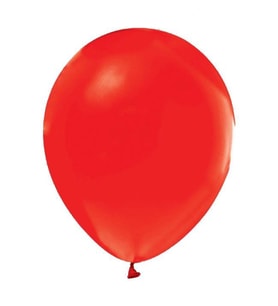 Balon Baskısız Metalik Kırmızı 10 Adet-