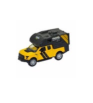Metal Sesli ve Işıklı Çek Bırak 4x4 Kamp Aracı Sarı 13 x 5 x 6 cm 1:34 Ölçek