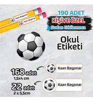 Okul Etiketi Kişiye Özel Kalem Defter Etiketi TOP MODEL -190 Adet