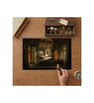 Eski Terkedilmiş Koridor Tasarımı 240 parça Ahşap Puzzle Ahşap Kutuda MP01590