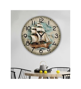 bilge Tasarım retro Duvar Saati 35 x 35 CM (Karışık)