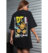 Unisex Tokoyaki  Baskılı Tshirt (Siyah)