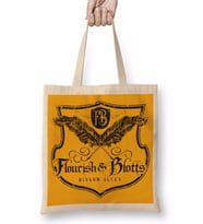 Harry Potter Flourish And Blotts Bez Çanta Uzun Saplı