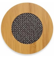 Yuvarlak Bambu Nihale – Metal Fileli, Isıya Dayanıklı Tencere ve Çaydanlık Altlığı (16,5 x 16,5 cm)