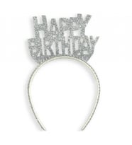Taç evadan simli taşlı happy bırthday gümüş p1-