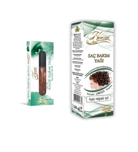 Saç ve  Argan Yağlı Kirpik Bakım Yağı Seti