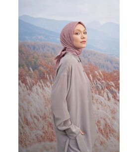 95 X 95 COTTON MONOGRAM DESEN EŞARP - AR 3099 03045 (A.Pudra)