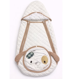 Bebek Kundak Fermuarlı Little Lucky Desenli Velboa Figürlü