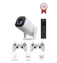 Torima P30 Max Mini Beyaz Taşınabilir Retro Video Konsolu Android Akıllı Projektör Projeksiyon
