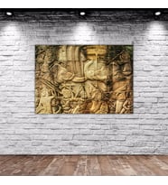 BK Home Alçak Kabartma Tasarımlı Kanvas Tablo 50x70cm-1