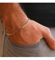 Erkek Paslanmaz Çelik Gold Renk Bileklik