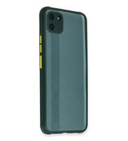 Realme C11 Kılıf Miami Şeffaf Silikon - Koyu Yeşil