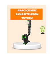 Araç İçi Dikiz Aynası Telefon Tutucu Katlanabilir ve Çok Fonksiyonlu