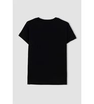 Z7718A6/BK81 Defacto Kız Çocuk T-shirt BLACK