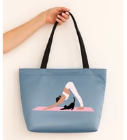 Yoga Tasarım Mat Saten Omuz Çantası (İndigo Mavi)