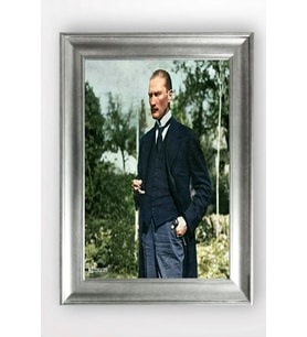 Gümüş Çerçeveli Atatürk Tablo cv689