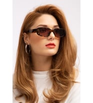 Chunky Frame Vintage  Leopar Güneş Gözlüğü