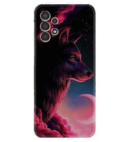 Samsung Galaxy M14 Kılıf Resimli Desenli Baskılı Silikon Wolf and Moon 1380
