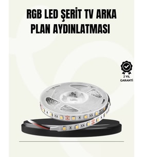 Tv Arkası Led Şerit Işık Otomatik Açma Kapama Özellikli 2mt