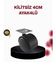 4 cm Döner Ayak Kilitsiz 4 Adet Mobilya ve Sehpa Ayağı