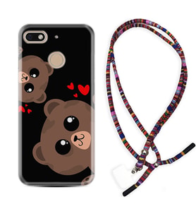 General Mobile GM8 Go GM9 GM20 Pro Plus Kılıf Boyun Asklı Rasta Silikon Love Animals 1780