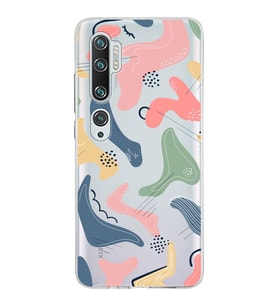 Xiaomi Mi Note 10 Uyumlu Kapak Abstract Tasarımlı Şeffaf Silikon Kılıf