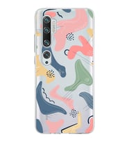 Xiaomi Mi Note 10 Uyumlu Kapak Abstract Tasarımlı Şeffaf Silikon Kılıf