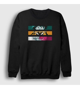 Presmono Unisex Siyah Eyes Anime Boku No Hero Academia Sweatshirt 234568tt