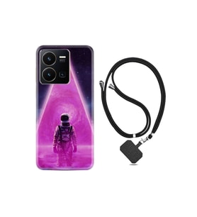 Vivo Y35 Kılıf Ipli Boyun Askılı Desenli Silikon Astro Purple2 1907