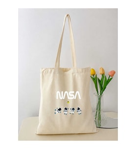 Le Vion nasa - Bez Çanta 38x42 cm 170 Gr Hambez Omuz Çantası Kadın Alışveriş Çantası